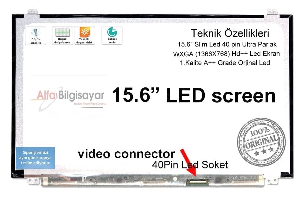 15.6 slim led 40 pin LTN156AT20 ltn156at35 LTN156AT30 LTN156AT06 N156BGE-LA1 N156BGE-L41  LP156WH3  B156XW03  B156XW04 N156B6-L0D LTN156AT07 B156XW03 B156XTN04.2 B156XTN03.2 N156BGE-L31 LP156WHB TL
