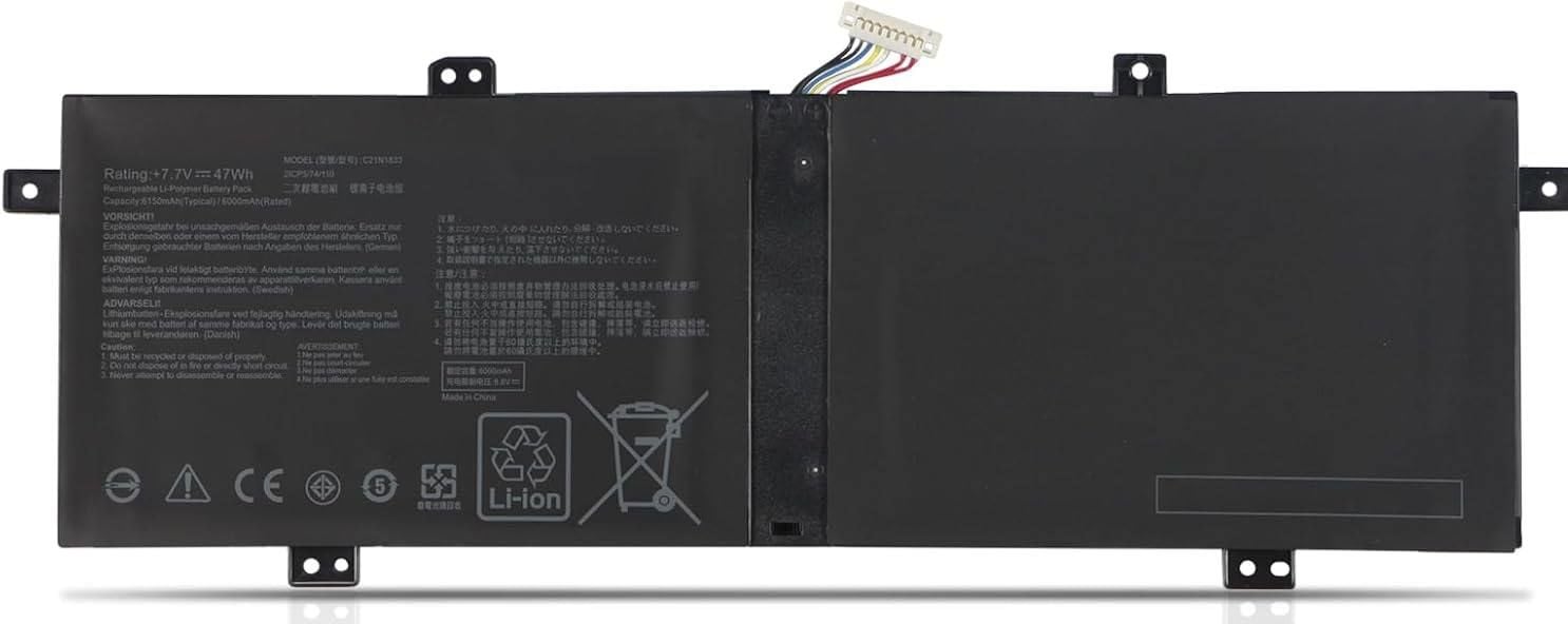 ASUS C21N1833 C21PtJH BX431FA BX431FB K431FA K431FL S4500F S4500FA S4500FL U4500FA U4500FB UX431FB V431FA V431FL UM431 UM431DA UX431 UX431FA UX431FL UX431FN UX431DA UM431DA UX431FA UX431FL UX431FN VivoBook S14 S431FA S431FL S431FA S431FL Batarya Pil