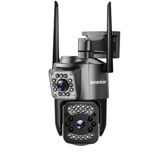 AVENİR AV-M07 4MP (2*2MP) 2 KAMERALI 4G SİM KARTLI IP PTZ KAMERA V380 PRO APP - Görsel 2