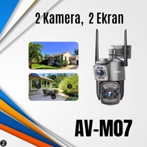 AVENİR AV-M07 4MP (2*2MP) 2 KAMERALI 4G SİM KARTLI IP PTZ KAMERA V380 PRO APP - Görsel 4