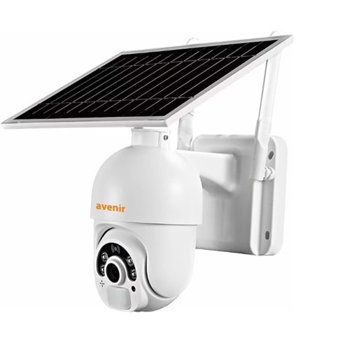 AVENİR AV-S410 (4G-SOLAR) SİM KARTLI GÜNEŞ ENERJİLİ DIŞ ORTAM 360° AKILLI KAMERA SD KART