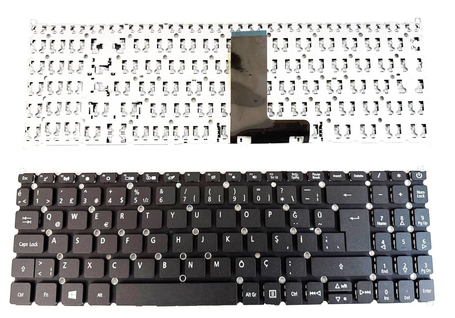 Acer Swift 3 Sf315-41g Sf315-51g Sf315-52g Sf315-54g N17p4 A515-43g A515-44g A515-45g A515-52g A515-53g A515-54g A515-55g A515-56g A615-51g Extensa Ex215-21g Ex215-22g Ex215-31g Ex215-52g Ex215-53g Ex215-54g N17c4 N18q13 N19c1 N19c2 N19c3 N19h1  Klavye