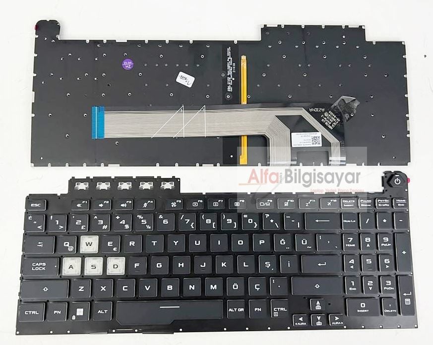 Asus TUF Gaming F15 FX506L, FX506H FX506LU FX506LH FX506HCB FX506HE FX506HC FA506IV FX506HM FA560I FA506 FX506 FX506L FX506H FA506I FA506Q FA506U FA706 FX706 Klavye Tuş Takımı Aydınlatmalı