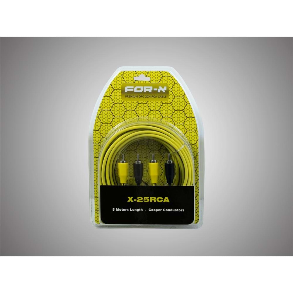 For-X 25RCA/5m Sm OFC Sarı Siyah Kablo - Görsel 4