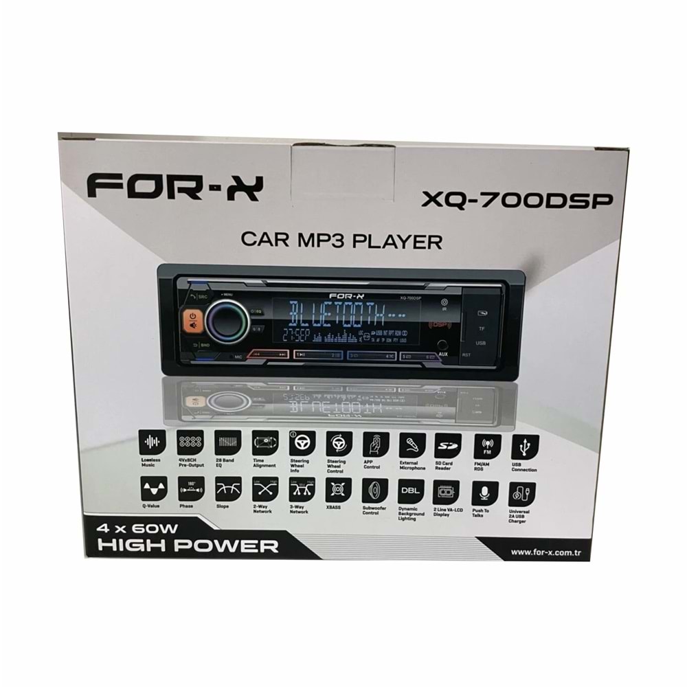 For-X XQ-700DSP USB/SD/FM Bluetooth Oto Teyp - Görsel 4