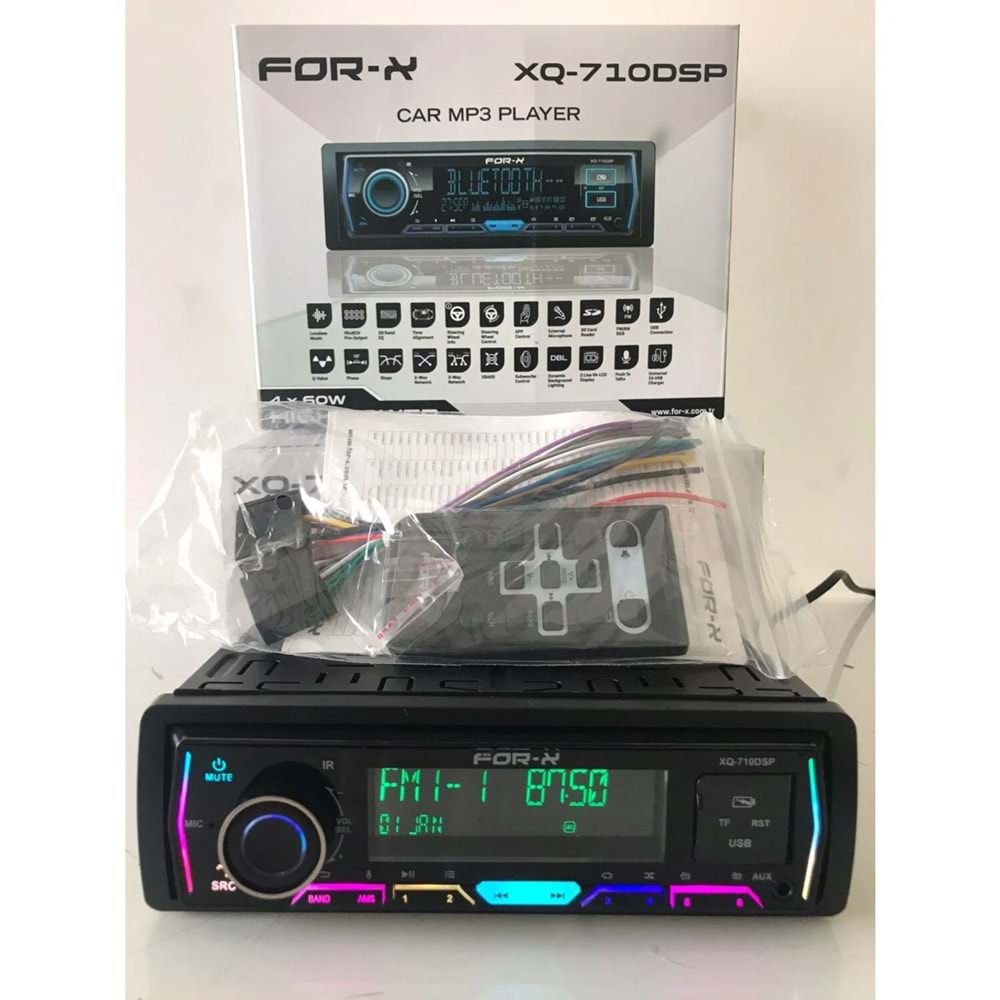 For-X XQ-710DSP 4 Amfi Çıkış 8*4V Rca BT 2 Usb Profesyonel Rgb Oto Teyp - Görsel 4