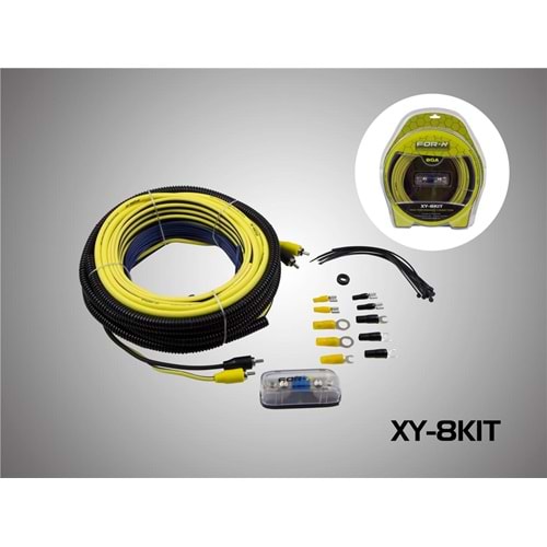 For-X XY-8KIT 8GA Profesyonel Oto Anfi Kablo Seti