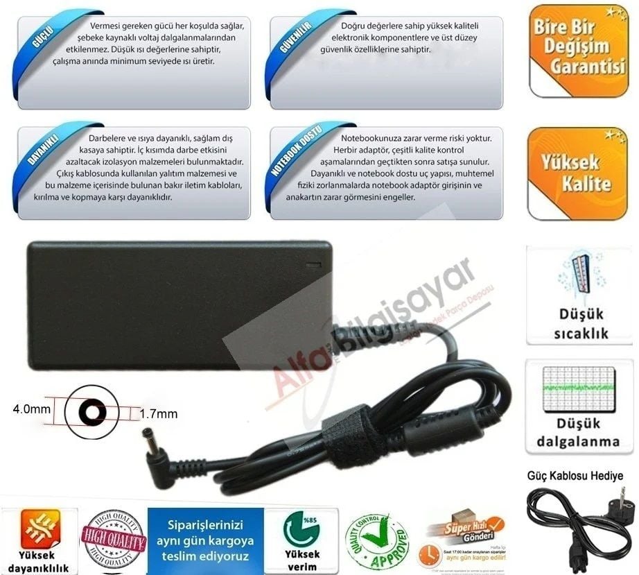 Lenovo  Muadil A+++ 20v 3.25v 4.0.1.7 YOGA 710 510 Flex 4 IdeaPad 310 110 100 Adaptör Şarj Cihazı ADLX65CDGU2A ADLX65CCGU2A,01FR137 ADLX65CDGG2A ADLX65CLGU2A ADLX65CLGK2A PA-1650-20LK ADLX45NCCA PA-1450-55LR, ADL45WCG