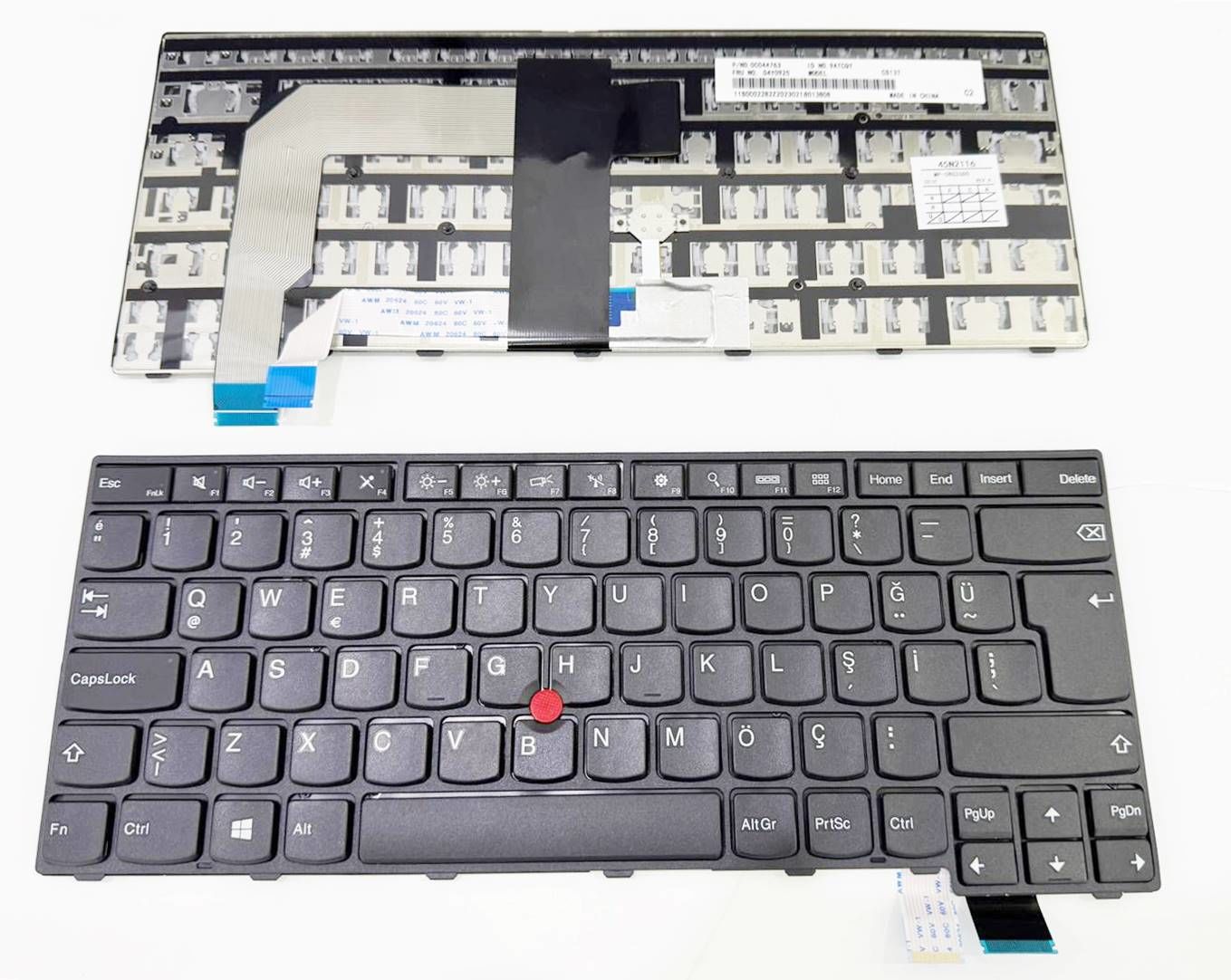 Lenovo ThinkPad T470s, 20HF, 20HG, 20JS, T470p, 20J6, 20J7, T460s, 20F9, 20FA, T460p, 20FW, 20FX, 13 Gen2, 20J1, 20J2, 13 Gen1, 20GJ, 20GK  Klavye Tuş takımı