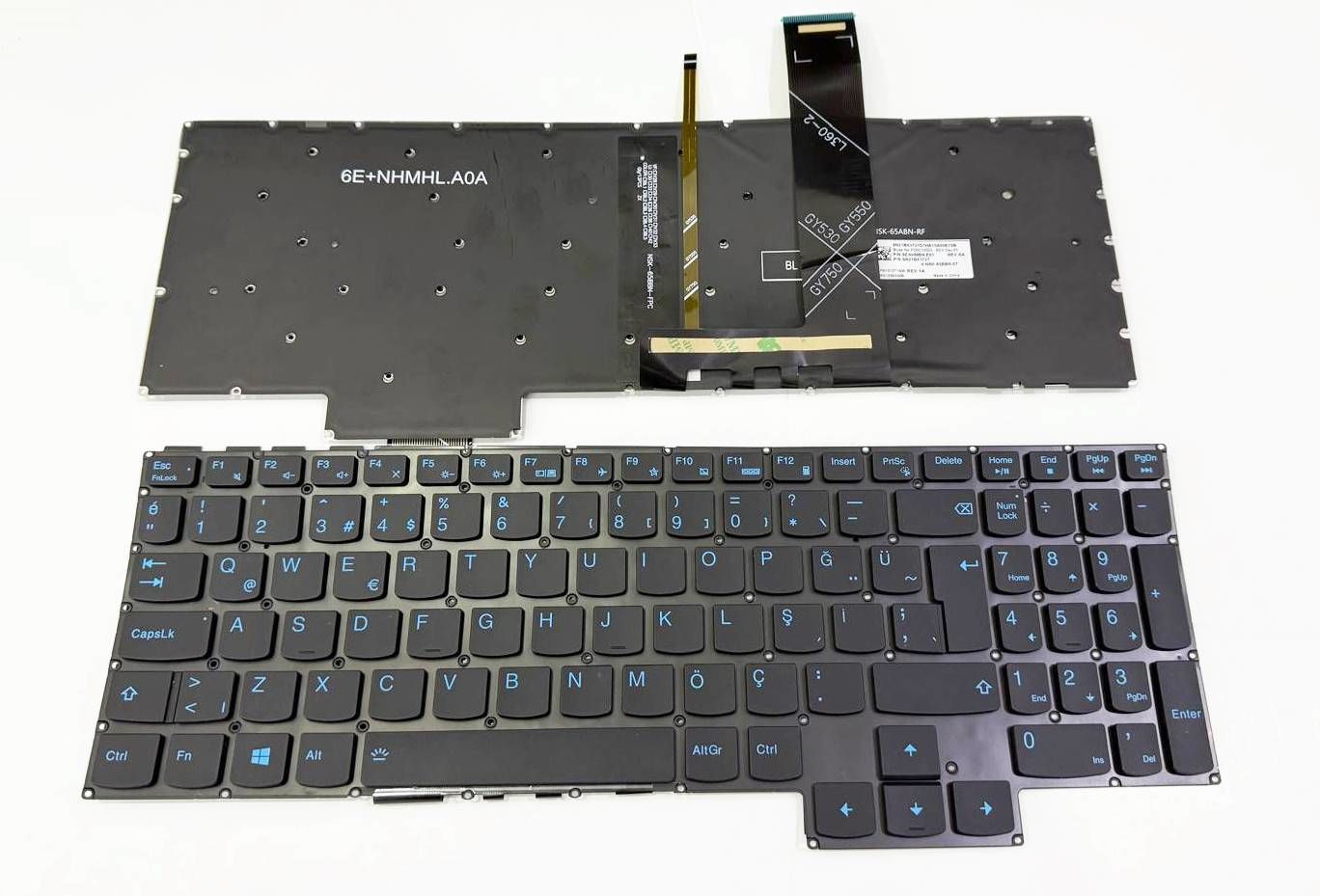 Lenovo ideapad Gaming 3 15ARH7 82SB, 82UK, 15arh05 81Y4, 15IMH05 81Y4, 15ARH05 82EY, 15ACH6 82K2, Legion 5 Pro 16IAH7H 82RF, Creator 5-15IMH05 82D4, 15IMH05 82CG, PR5CYB, SN20X22315 Klavye Tuş Takımı Mavi aydınlatmalı