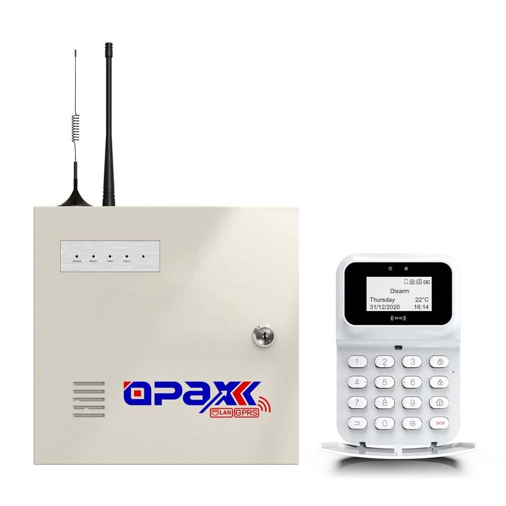 OPAX-2747 GPRS/GSM/WİFİ ALARM PANELİ KABLOSUZ SİRENLİ - Görsel 3