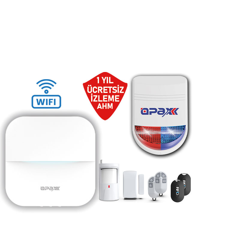 OPAX-W20-W-BEYAZ SADECE WİFİ &KABLOSUZ SİRENLİ ALARM SİSTEMİ - Görsel 4