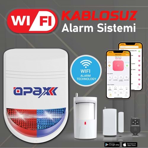 BGR-12 WİFİ KABLOSUZ SİREN ALARM SİSTEMİ MOBİL UYGULAMALI